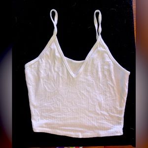 White cropped tank
